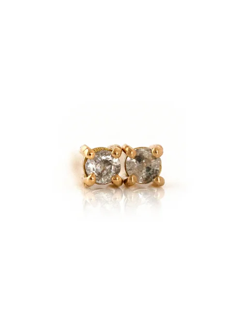 Antique Victorian 0.12ct Diamond 18ct Gold Earrings